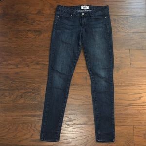 Paige dark skinny jeans. Stretchy. Size 28.